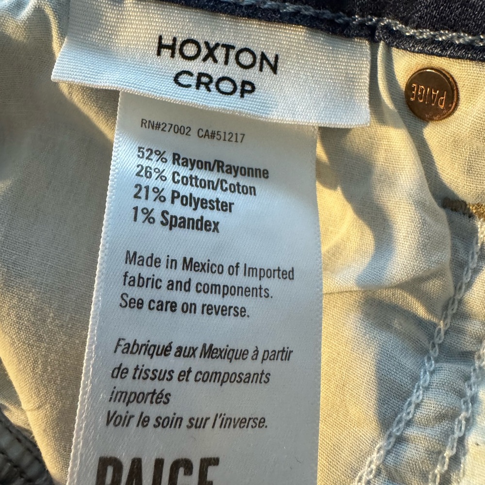 PAIGE Indigo Hoxton Crop Skinny Jeans - Picture 5 of 5